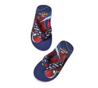 Kidsville Officia Spiderman Printed Flip-Flops For Kids Boys, Navy, 5 Years