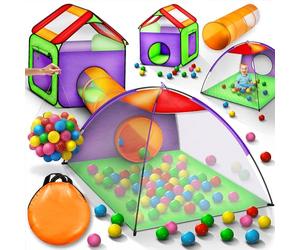 KIDUKU® Childs Play Tent with Tunnel Pop-Up + 200 Balls + Pocket