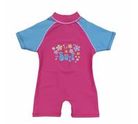 Kidz Swimmers Baby Girl UV Sun Protection Swimsuit 6-12 Months UPF 50+ All-in-One Rash Guard Swimwear Toddler Zipper Sunsuit for Beach & Pool Pink Surf Design