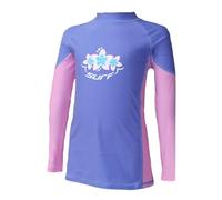 Kidz Swimmers Surf Girls Long Sleeve Sun Protection Rash Vest UPF 50+ Very Peri & Fuchsia Pink (7-8 Years)