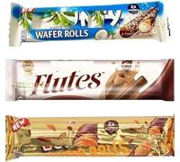 Kidzkandy-Gallaaxy-Boounty-Twwiix-Flutes - A Delicious Chocolate-Filled Wafer Sticks Mix 12 Bars Chocolate Hamper Box- Perfect Snack for Chocolate Lovers! Chocolate Hamper