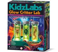 KidzLabs Glow Critter Lab, Creepy Crawlies Come to Life, Illuminated Test Tubes, Science Project and Night Light for Ages 5+, Green