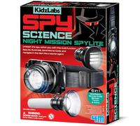 KidzLabs - Spy Science Night Mission Spylite, Science and Technology for Kids, Spy Role Play Detective Kit with Spylite and Morse Code for Ages 5+