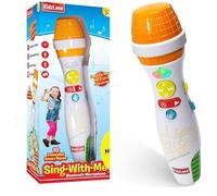 kidzlane Kids Karaoke Microphone with Bluetooth, Voice Changer, and 10 Built-in Nursery Rhymes
