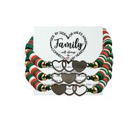 KIDZVEFUN 3PCS Big Sister Little Sister Matching Bracelets Sister Hearted Beaded Bracelet for Women, Sister Bracelets for 3, Matching Sister Bracelets for Christmas Day Gift, One Size, Aluminum