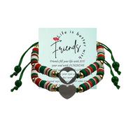 KIDZVEFUN Mother Daughter Bracelets, Matching Bracelets for Mommy Daughter Son Friend Ship Christmas Day Presents Touch Permanent Gift Mother's Day, One Size, Aluminum Polyester, no gemstone
