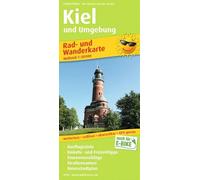 Kiel and the surrounding area: Rad- und Wanderkarte mit Ausflugszielen, Einkehr- & Freizeittipps, wetterfest, reissfest, abwischbar, GPS-genau. 1:50000