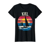 Kiel Schleswig-Holstein Sunset Value Graphic T-Shirt, Women, Black, XS