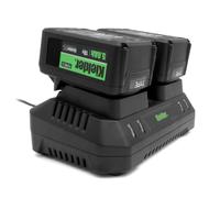Kielder KWT-004-25 TYPE18 Starter Set: 18v Dual Port Charger + 2 x 5.0Ah Batteries