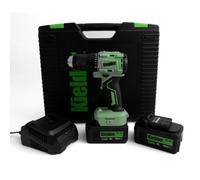 Kielder Kwt-019 Type18 18V 13mm 75Nm Ultra Compact Drill Driver + 2X 4Ah Batteries + 4X Cobalt Drill Bits + Belt Clip + Carry Case