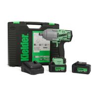 Kielder KWT-085-32 18v Brushless Cordless 3/4" 1970Nm High Torque Impact Wrench Kit, 2 x 5.0Ah Li-ion TYPE18 Battery, Charger & Case