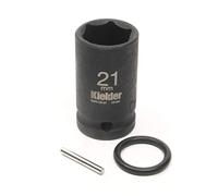 Kielder KWT-125-PO 1/2" Mid-Size 21mm Scaffolding Impact Socket (52mm Long) with Pin & O-Ring