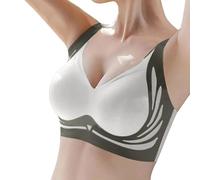 Kielsjajd Women's Wireless Bra with Seamless Smooth Comfort Wirefree Bras Low Support Sports Underwear for Ladies Breast Push up Back-Beautifu Top up Bra Mint Green