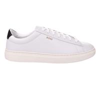 BOSS Lace-up trainers in polished leather with logo details - Style Kieran_Tenn_bu, 50536480 White 11
