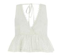 Kiersten Cropped Top, female, PINKO, Sleeveless Tops, White, L, Tops L