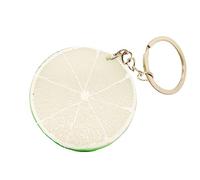 KiErx Key Ring 2 Pieces Of Vegetables And Fruits Real Small Sweet Potato Lemon Strawberry Key Chain Car Key Chain Pendant Cy9037 Lime Slices