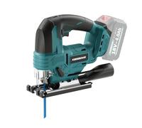 KIESBOHR DIY Electric Jigsaw CSJ001, Compatible with Makita 18V Battery, Brushless Motor, Maximum 45° Bevelling Angle, 26 mm Cutting Stroke, 2 Blades (Batteries Not Included)