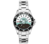 KIESENBERG Men's Watch Gift for Ford Mustang Vintage Fans Cockpit Speedo Quartz Analog Wrist Watch 20764