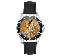 KIESENBERG Men's Watch Gift for Fox Nature Nature Lover Fans Quartz Analog Wrist Watch L-20574