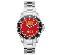 KIESENBERG Men's Watch Gift for RED Devils 1878-6051 Fans Quartz Analog Wrist Watch 6051