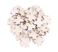 KieTeiiK 100 Pcs/Set Unfinished Wooden Blank Puzzles Pieces For Art Card Making Decor Blank Puzzles For Blank Puzzle Pieces To Write On Blank Puzzle Pieces For Wooden