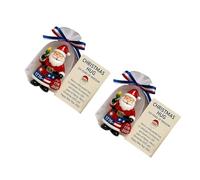 KieTeiiK 250th Anniversary Santa Hug Ornament Shatterproof Acrylic Christmas Tree Decoration For Home Holiday Party Clear Acrylic Santa Decoration