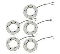 KieTeiiK 5 Pack Practical Light Socket High Temperature Resistant Base Lamp Holder Texture Suitablle for Various Fixtures LED Lamp Holder Conversion