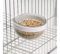 KieTeiiK 6 Piece Detachable Clear Bird Feeder Cup Food Container Water Bowl For Cockatiels Canaries Easy Cleaning Multipurpose Bird Cage Food Cup