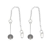 KieTeiiK Adjustable Chain Poultry Feeders Hanging Stainless Steel Vegetable Fruit Holder Toy for Stress Reliefs in Cages Vegetable Skewers