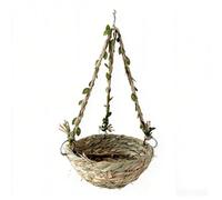 KieTeiiK Bird Cage Comfortable Resting Place Natural Grass Bird House Weaved Hangings Parrots Houses Outdoor Decoration Huts Hammock Swing Cage House