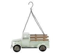KieTeiiK Duty Resin Hanging Wild Bird Feeder Hanging Type Outdoor Truck Shaped Tray for Garden Backyard Resin Bird Feeder