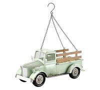 KieTeiiK Duty Resin Hanging Wild Bird Feeder Hanging Type Outdoor Truck Shaped Tray for Garden Backyard Resin Bird Feeder