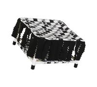 KieTeiiK Fabric Pet Hideaways with Double Tiered and Fringed Design Print Hammock Bed Cage Accessory for Hamsters Small Animal Bunk Bed Hammock