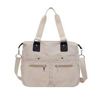 KieTeiiK Handbags Womens Top Handle Hoboes Purse Casual Shoulder Bags Canvas Toted Satchel Purse Multi-pockets Casual Work Bag Women Multi-pocket Canvas Toted Bag