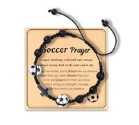 KieTeiiK Handcrafted Wooden Crucifix Charm for Men Natural Wood Beads Black Braided Cord Sports Inspired Jewelry Gift Natural Wood Men's Fitness Accessory