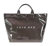 KieTeiiK Large Capacity PVC Top Handle Bag For Women With Stylish Letter Print Handbag Kraft Paper Bag For Office And Daily Use Commuters
