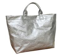 KieTeiiK Large Capacity PVC Top Handle Bag For Women With Stylish Letter Print Handbag Kraft Paper Bag For Office And Daily Use Commuters
