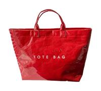 KieTeiiK Large Capacity PVC Top Handle Bag For Women With Stylish Letter Print Handbag Kraft Paper Bag For Office And Daily Use Commuters