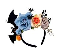KieTeiiK Mysterious Rose Bat Hairband Lightweight Resin Costume Essential For Halloween Event Stage Performances Resin Halloween Party Headband