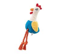 KieTeiiK Noise Making Rooster Plush Chewing Toy For Various Size Breeds Pet Entertainment Cotton Rope Animal For Engagement Dog Squeaky