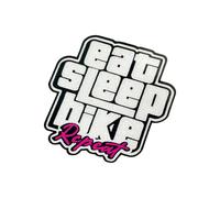 KieTeiiK Outdoor Ride Sleep Eat Pattern Bike Stickers Durability PET Decals For Motorcycle Skateboard Decoration Easy Application Easy Install Cycling Stickers