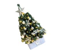 KieTeiiK Quick Holiday Decors 45Cm Pre Light Miniature Christmas Tree with Premium Ornament and Star Toppers Perfect for Office Home Use Christmas Tree Decorations