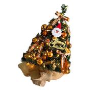 KieTeiiK Quick Holiday Decors 45Cm Pre Light Miniature Christmas Tree with Premium Ornament and Star Toppers Perfect for Office Home Use Christmas Tree Decorations