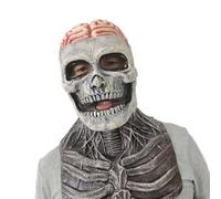 KieTeiiK Realistic Skull Face Cover Halloween Party Essential Breathable Latex Costume Accessory For Long Wear Comfort Movie Prop Latex Skull
