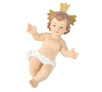 KieTeiiK Resin Baby Jesuses Figurines with Manger Small Nativity Statues Holidays Home Decorations Table Ornament Gift Holiday Decors