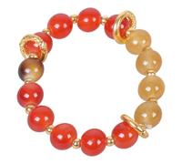 KieTeiiK Stylish Red Agates Wrist Chain Jewelry Piece Beaded for Those Seeking Unique Accessories with Meaning Sturdy Agates