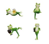 KieTeiiK Tipsy Frogs Statues Flower Pots Huggers Figurines Garden Decors Outdoor Plant Hangers Decors For Yard Ornament Tipsy Figurines