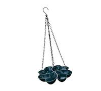 KieTeiiK Weatherproof Bird Feeder 4 Compartment Hanging Large Tray Easy Fill for Backyard Hanging Bird Feeder