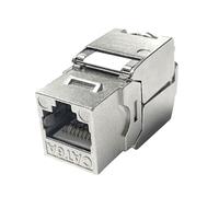 KieTeiiK Zincs Metal STP Masked Keystones Plugs Cat6A Module with 3 Decibels Bandwidth Optimization Zincs Metal Networking Module