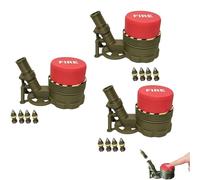 KIEYIQE Air Slam Mortar Launcher, 3D Printing Mortar Launcher Play Set, Press Type Launch Over 20ft/6m High Includes Transmitter × 1 Target × 1 Projectiles × 4, Suitable for All Ages (3pcs)